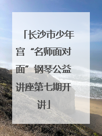 长沙市少年宫“名师面对面”钢琴公益讲座第七期开讲