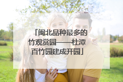 闽北品种最多的竹观赏园——杜潭百竹园建成开园