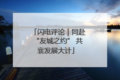 闪电评论｜同赴“友城之约” 共襄发展大计