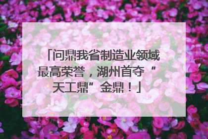 问鼎我省制造业领域最高荣誉，湖州首夺“天工鼎”金鼎！
