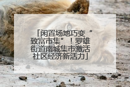 闲置场地巧变“致富市集”！罗雄街道南城集市激活社区经济新活力