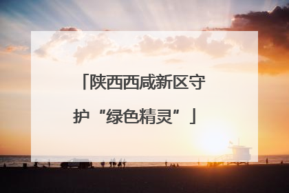 陕西西咸新区守护“绿色精灵”