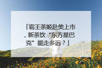 霸王茶姬赴美上市，新茶饮“东方星巴克”能走多远？