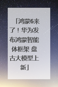 鸿蒙6来了！华为发布鸿蒙智能体框架 盘古大模型上新