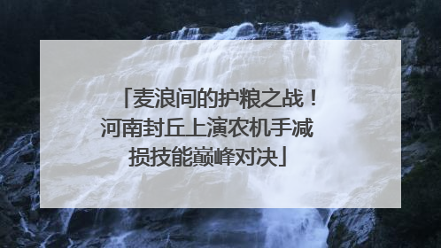 麦浪间的护粮之战！河南封丘上演农机手减损技能巅峰对决