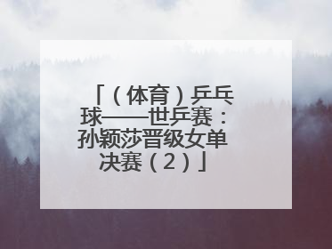 (体育)乒乓球——世乒赛:孙颖莎晋级女单决赛(2)
