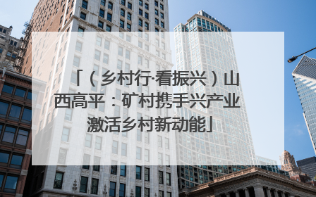 （乡村行·看振兴）山西高平：矿村携手兴产业 激活乡村新动能