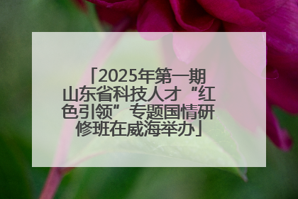 2025年第一期山东省科技人才“红色引领”专题国情研修班在威海举办