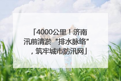 4000公里！济南汛前清淤“排水脉络”，筑牢城市防汛网