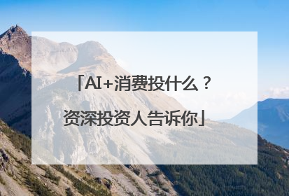 AI+消费投什么？资深投资人告诉你
